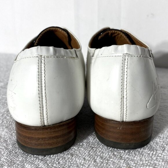 John Fluevog Two Tone Blk & Wht Patent Leather The Gateways Johnston Monkstrap 8 - Picture 5 of 15